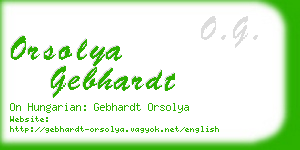 orsolya gebhardt business card